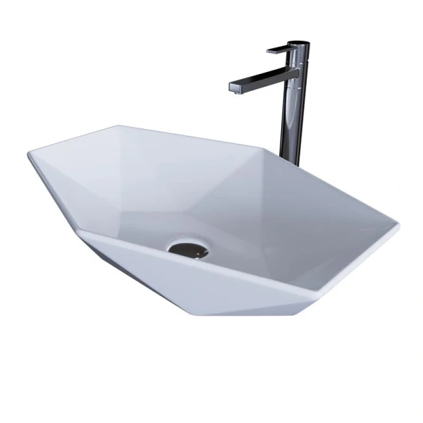 Раковина Grossman 64 см белая - фото 1