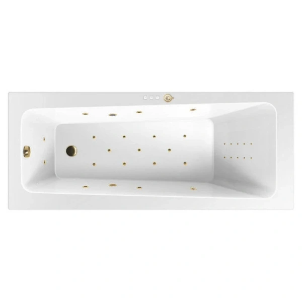 Ванна гидромассажная Excellent Ava Ultra Nano 170 x 70 см, цвет белый/золото, WAEX.AVA17.ULTRANANO.GL - фото 1