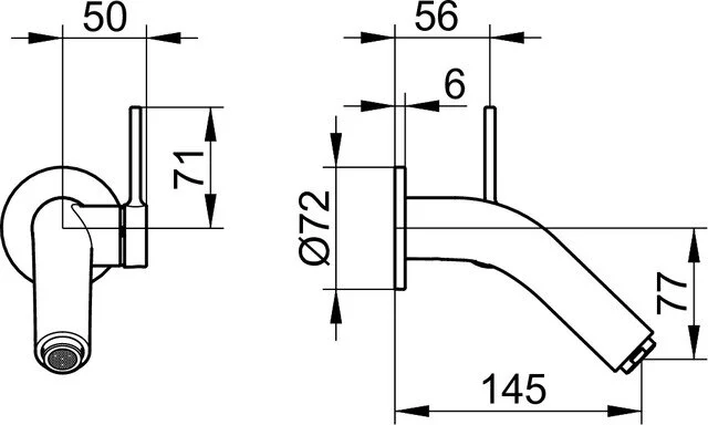 Смеситель для раковины Keuco Plan хром - фото 2