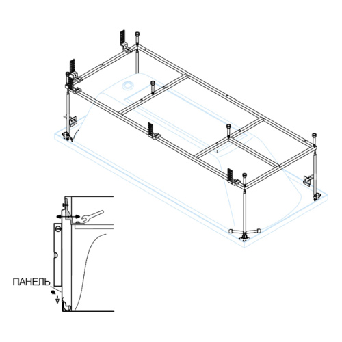 Каркас для акриловой ванны Cezares металлический index_1 - фото 3