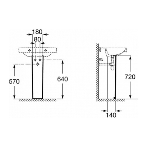 Пьедестал для раковины Roca Victoria белый - фото 3