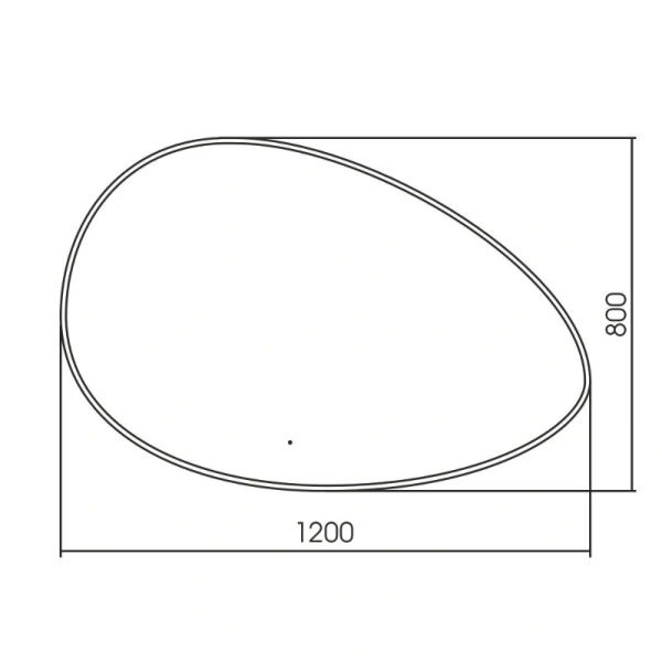 Зеркало с подсветкой Abber Kontur 120 см с диммером, современные, hi-tech - фото 3