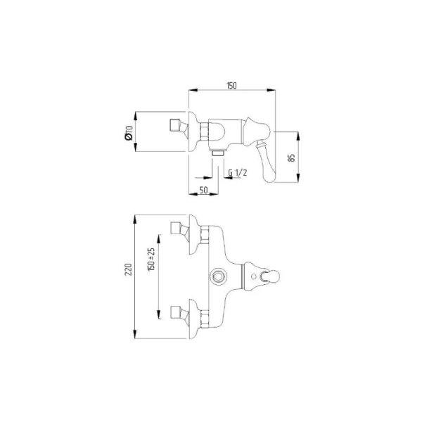 Смеситель для душа Migliore Maya 189 настенный - фото 4