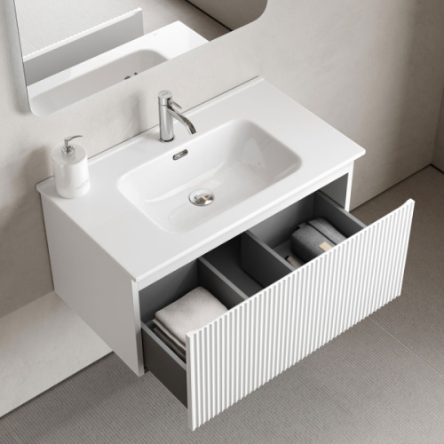 Тумба под раковину подвесная Sancos Snob R 1.0 80 см bianco - фото 4