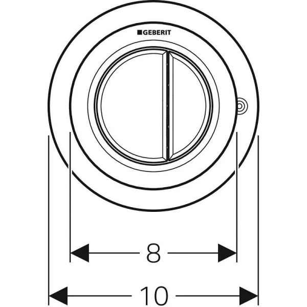 Пневмокнопка управления смывом унитаза, цвет матовый хром, Geberit index_1 - фото 3