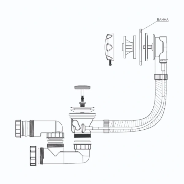 Слив-перелив Bettoserb хром - фото 2