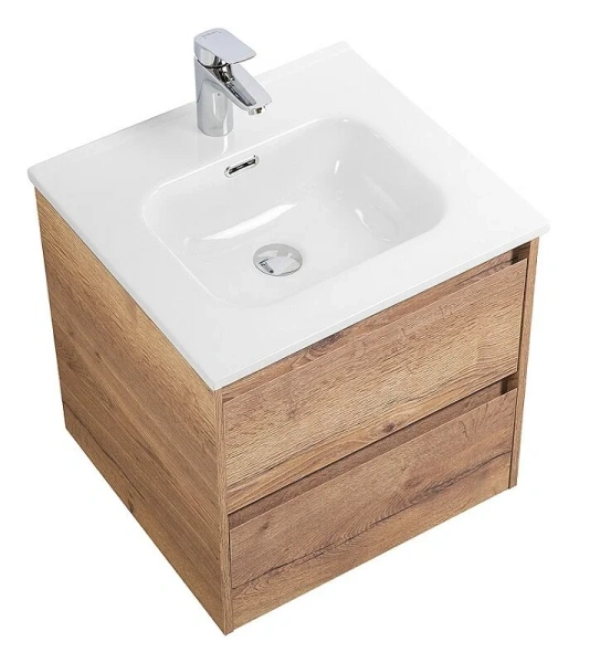 Тумба под раковину подвесная BelBagno Kraft 50 см Rovere Tabacco - фото 4