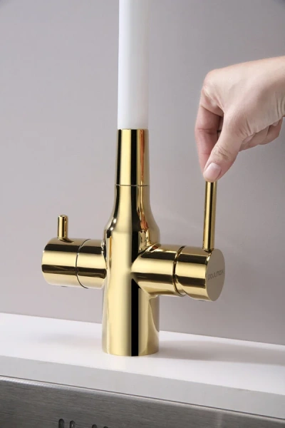 Смеситель для кухни Paulmark Salix золото/белый, золото, белые, комбинированные - фото 4