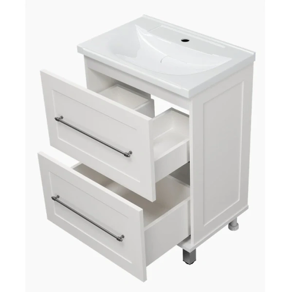 Тумба с раковиной напольная Misty Марта П-Мрт0 60 см с ящиками, 60 см - фото 6