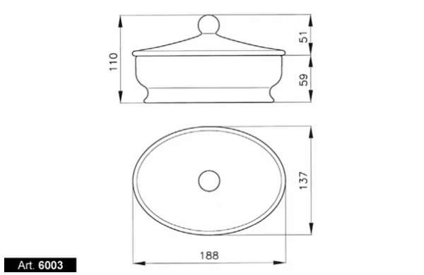 Коробочка с крышкой для ванной Nicolazzi D'appoggio 6003 - фото 4