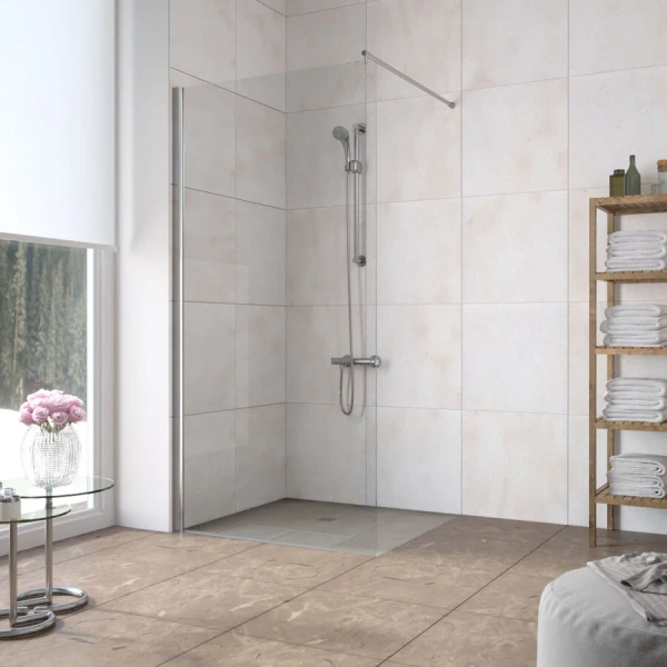 Душевая перегородка Vegas-Glass EAF LUX профиль глянцевый хром - фото 1