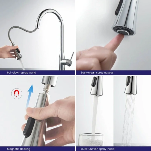 Смеситель для кухни Timo Saona 2336, высокие, округлая форма - фото 5