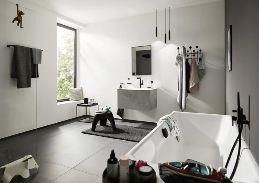 Лейка для душа Hansgrohe Rainfinity матовый черный, душевые лейки index_1 - фото 7