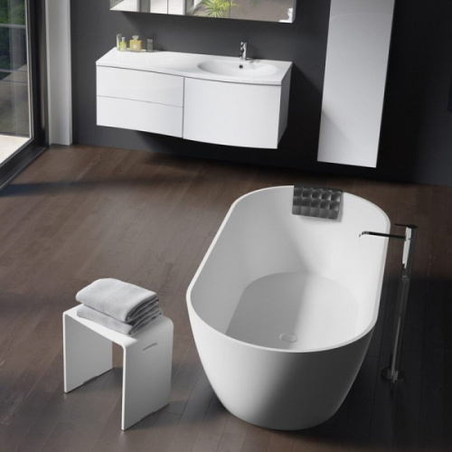 Ванна из литьевого мрамора Riho Bilbao 170х80 см белая - фото 4