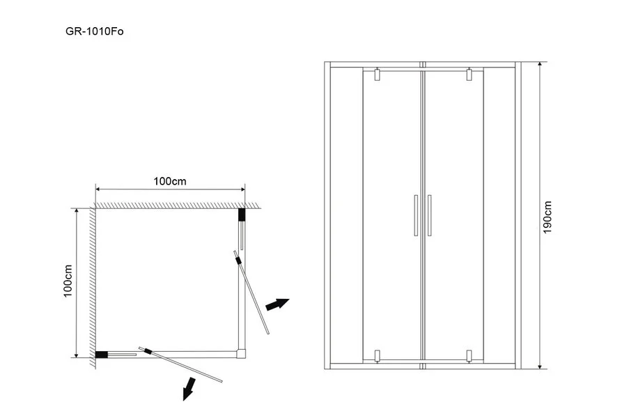 Душевой уголок Grossman Forta 100x100 см стекло прозрачное - фото 2