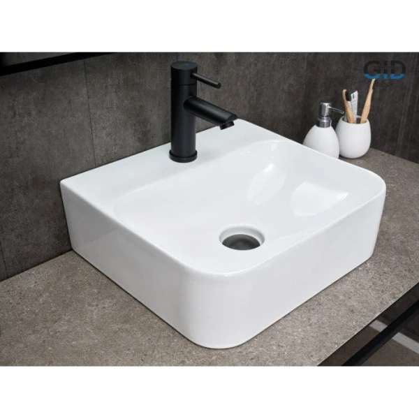 Раковина GID Geometrico N9257 43 см белая - фото 4