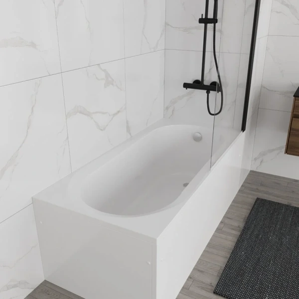 Ванна акриловая Vincea VBT-2B150-FR, 150 x 70 см, с каркасом, белая - фото 1