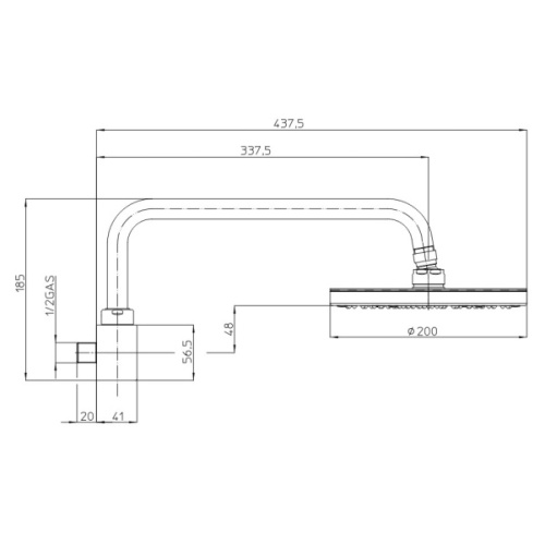 Верхний душ Bossini H55405 CR - фото 4