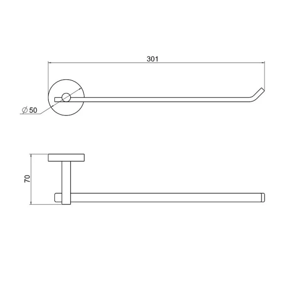Полотенцедержатель Акватек Бетта хром - фото 2