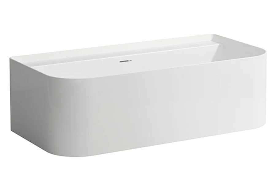 Ванна из искусственного камня Laufen Sonar 160x82 см с отверстиями для смесителя - фото 1