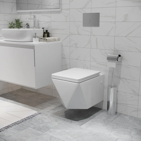 Унитаз подвесной Grossman Cristal безободковый, фаянс, керамика - фото 8