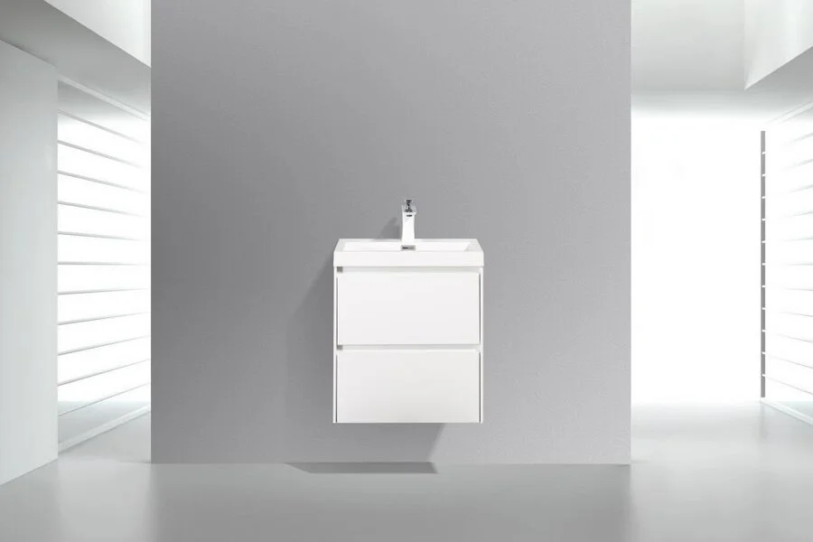 Тумба под раковину подвесная BelBagno Pietra Mini 50 см bianco lucido, белая - фото 7