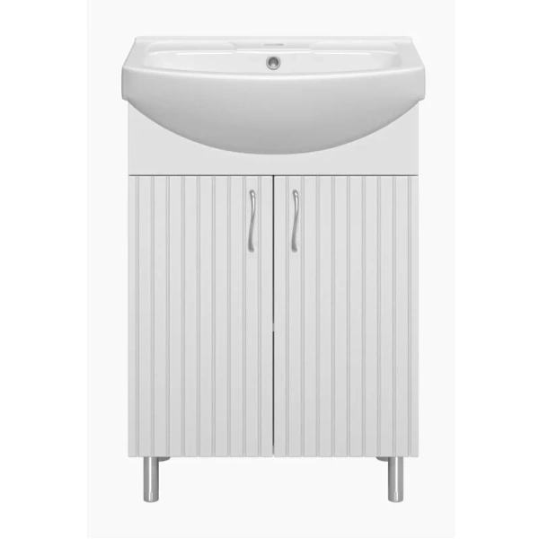 Тумба под раковину напольная Misty Изео 60 см белая - фото 1