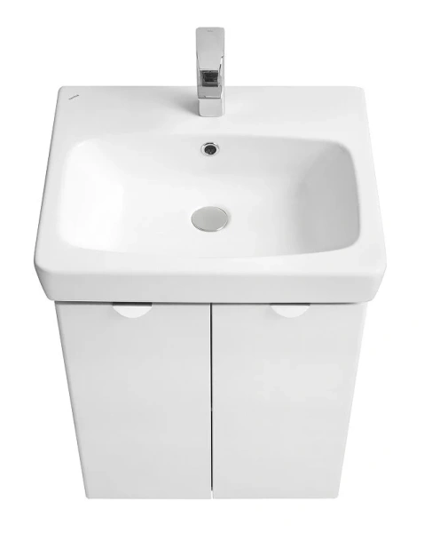 Тумба с раковиной напольная Акватон Скай 1A238101SY010 55 см с двумя дверцами, современная, hi-tech - фото 3