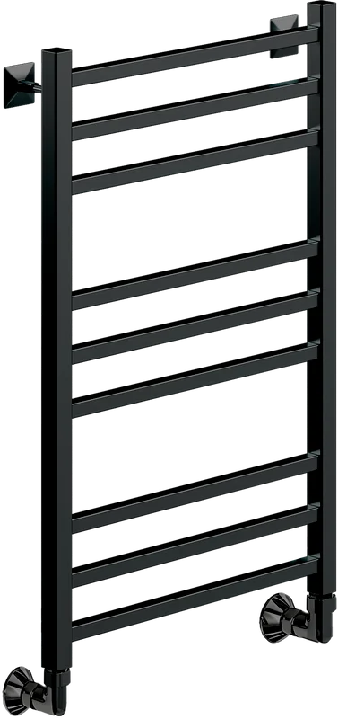 Полотенцесушитель водяной Ника Modern 80x50 см черный матовый - фото 1