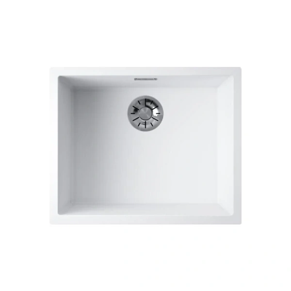 Мойка для кухни Omoikiri Yamakawa 55-U/I-WH 55 см белая, из искусственного гранита - фото 3
