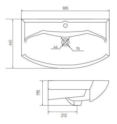 Раковина мебельная Акватон Смайл 80 см белая, в наличии - фото 2