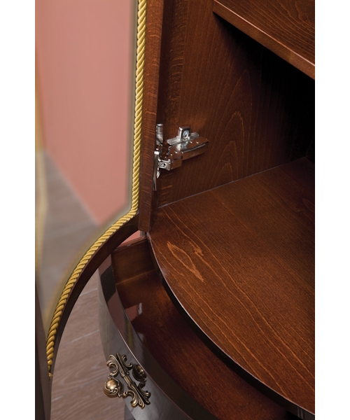 Шкаф-пенал, петли слева, цвет тёмное дерево глянец, фурнитура бронза, La Beaute Nora, по запросу index_1 - фото 4