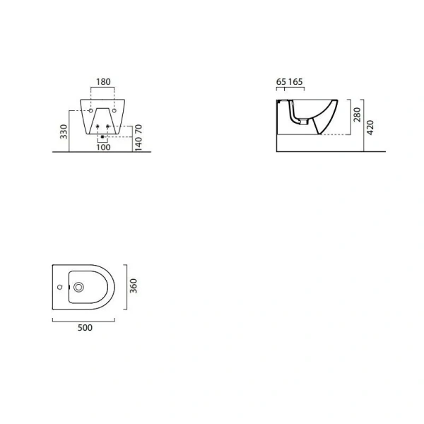 Биде подвесное GSI Pura 8864 - фото 2