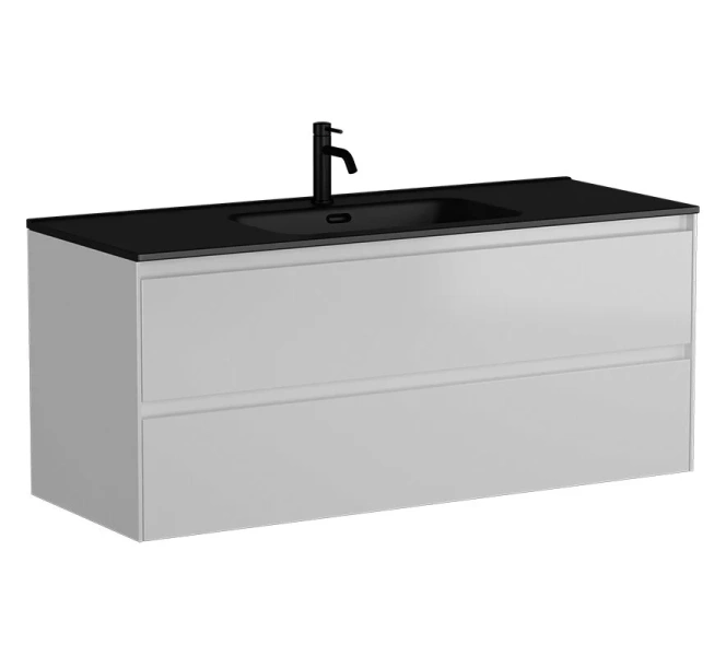 Тумба под раковину подвесная Sancos Cento 120 см белый глянец, 120 см - фото 6