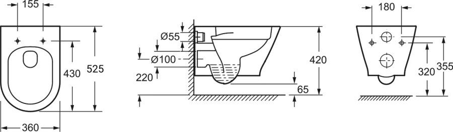 Унитаз подвесной Lavinia Boho Elegant безободковый, современные, hi-tech, круглые index_2 - фото 22