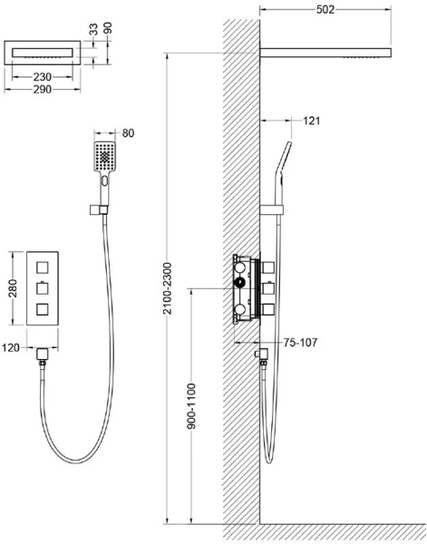 Душевой набор Timo Petruma SX-5039/0 со скрытой частью, душевые комплекты, наборы index_1 - фото 7