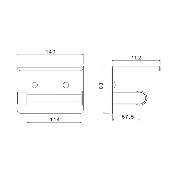 Бумагодержатель Акватек Европа хром - фото 2