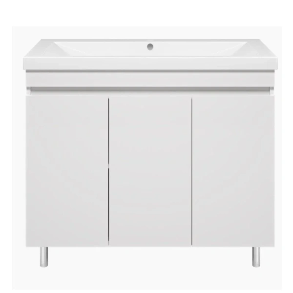 Тумба под раковину напольная Misty Енисей 100 см белая - фото 1