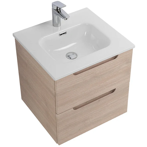 Тумба под раковину подвесная BelBagno Etna 50 см Rovere Grigio, моноблок - фото 5