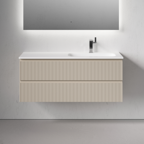Тумба под раковину подвесная Sancos Snob R 120 см правая beige soft, подвесная, пристенная - фото 4