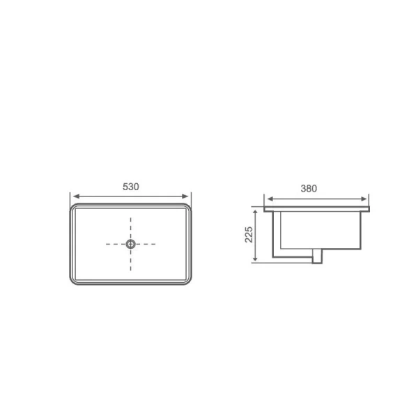 Раковина Акватек врезная снизу, белая - фото 2