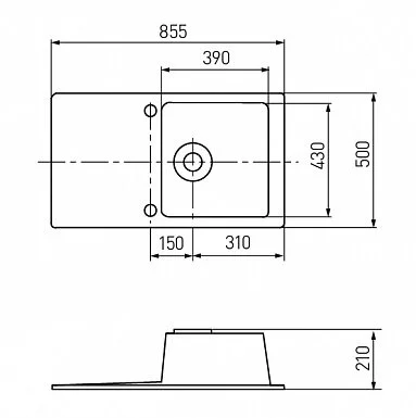 Мойка для кухни Акватон Верона 85 см серый шелк, врезные - фото 2