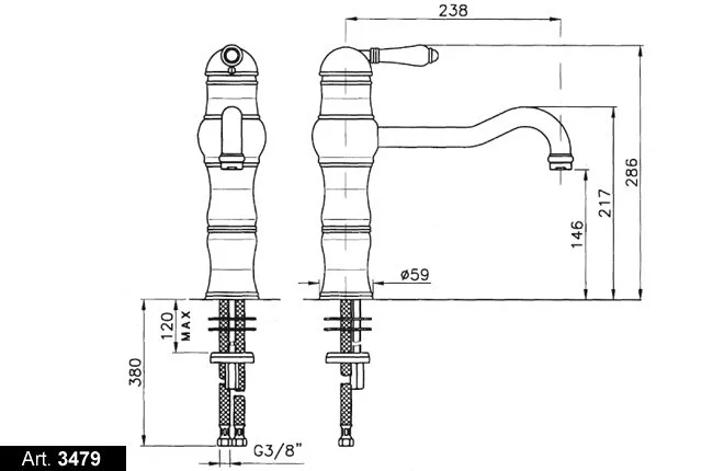 Смеситель для кухни Nicolazzi El. Capitan 3479 - фото 4
