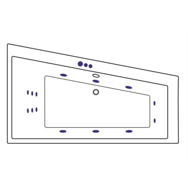 Ванна гидромассажная Excellent Sfera Smart 170 x 100 см, правая, белый/бронза, WAEX.SFP17.SMART.BR - фото 3