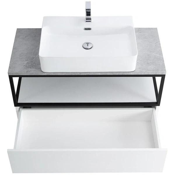 Каркас с раковиной подвесной Cezares CADRO-100/46/30-1C-SO-MET-ST 100 см стальной, окрашенные - фото 8