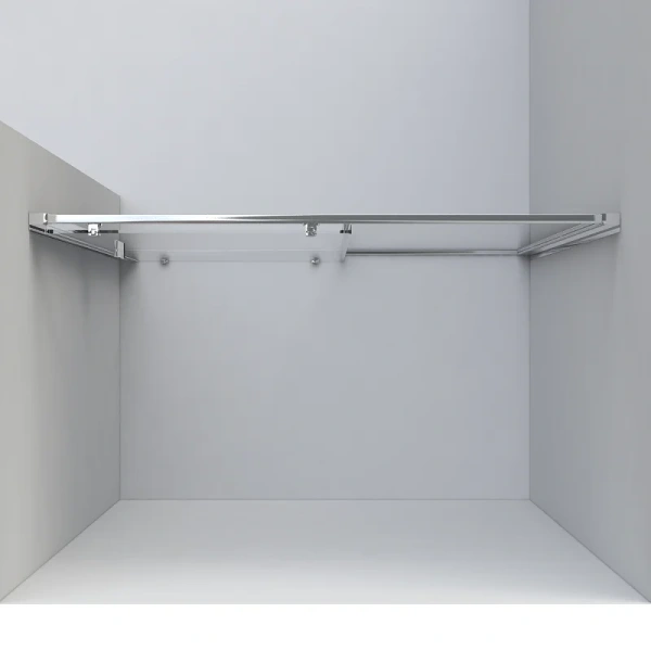 Душевая дверь в нишу Vincea Garda 115 см профиль черный, недорогие, в нишу, стеклянные - фото 4