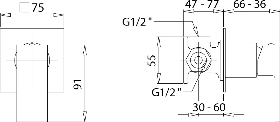 Смеситель для душа Migliore Kvant Black черный матовый, для душа - фото 2