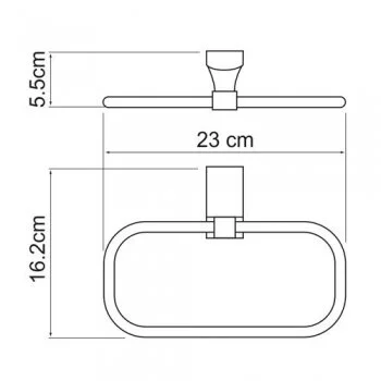 Полотенцедержатель WasserKRAFT Leine хром/белый, современные, hi-tech - фото 2