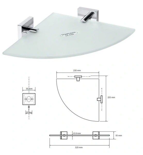 Полочка для ванной Bemeta Beta угловая - фото 2
