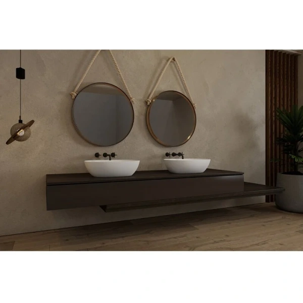 Раковина Abber Stein 56 см белая матовая - фото 3